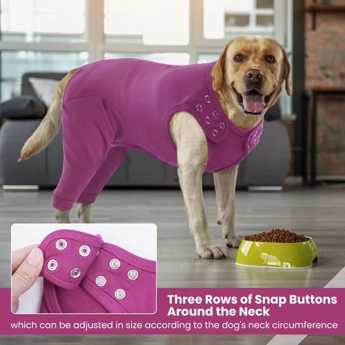 Miniatura 2 de IDOMIK Traje de recuperación para perro, manga de pierna de perro para dejar de lamer las piernas traseras, manga protectora para heridas