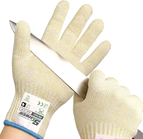 Miniatura 13 de Guantes Schwer SlicePro ultraduraderos resistentes a cortes ANSI A9 PR1501, guante de corte reforzado 10X de grado alimenticio, guantes de mandolina