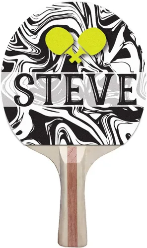 Miniatura 6 de Infusion Pala de ping pong con diseño de color negro, blanco y negro, impresión directa de 5 capas premium en raqueta de tenis de mesa