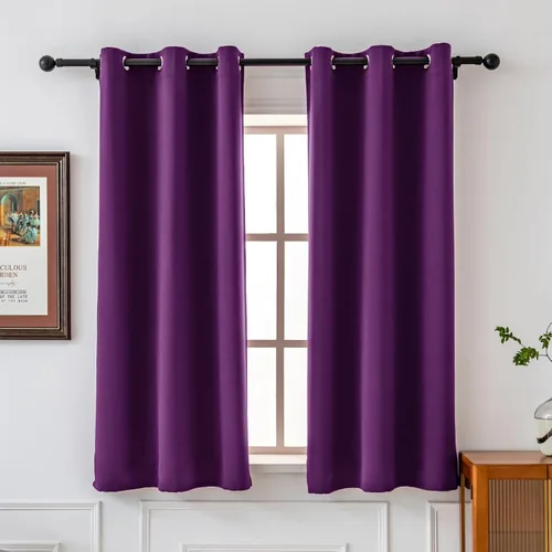 Miniatura 57 de Pickluc Cortinas Opacas Azul Marino para Sala de Estar, Cortinas Bloqueadoras de Luz con Ojales, Aislamiento Térmico, Reducción de Ruido, 52 Azul