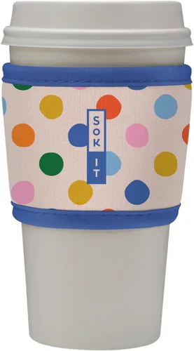Miniatura 156 de Sok It HotSok Coffee & Tea - Funda de neopreno con aislamiento reutilizable (floral abstracto)