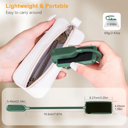 Miniatura 8 de Gritin Luz de libro recargable de 16 LED para leer en la cama, cuidado de los ojos, 3 temperaturas de color, brillo de atenuación continua, 80 horas