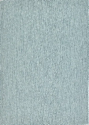 Miniatura 91 de Unique Loom Collection Alfombra de Área Plana Casual de Transición Sólida Jaspeada para Interiores/Exteriores (Pasillo 2' x 6' 1", Azul/Azul Marino)
