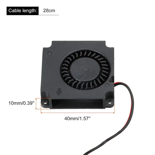 Miniatura 2 de MECCANIXITY Ventilador de enfriamiento sin escobillas DC 4010 1.575x1.575x0.394 in turbina Turbo doble rodamiento de bolas soplador de flujo