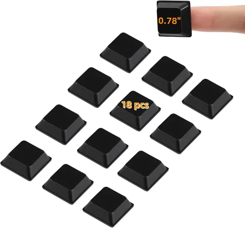 Miniatura 20 de Furnigear Parachoques para gabinete autoadhesivos de hule transparente suave - Parachoques para puerta de gabinete con puntos, topes de gabinete