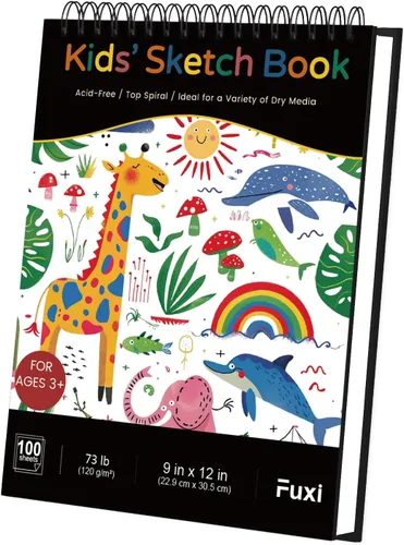 Miniatura 26 de Cuaderno de bocetos de 9 x 12 pulgadas, bloc de bocetos con espiral superior, paquete de 4 blocs de 100 hojas cada uno