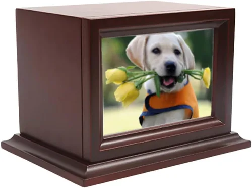 Urnas conmemorativas de madera para mascotas, perros y gatos medianos, caja de fotos, urna de cremación para mascotas, urnas de cremación para
