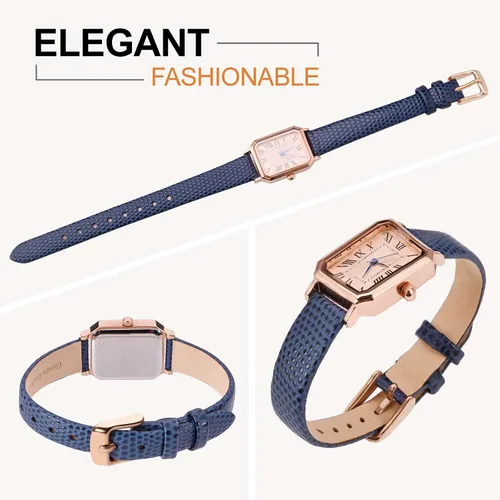 Miniatura 8 de ANNEFIT Correa de reloj de cuero para mujer, 0.394 in, 0.472 in, 0.512 in, 0.551 in, 0.591 in, 0.630 in, 0.709 in, 0.787 in, correa de repuesto
