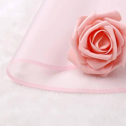 Miniatura 8 de VOWOVOSDAY 20 piezas de papel de regalo de flores, papel de regalo impermeable de 23 x 23 pulgadas, utilizado para manualidades, día de San 1-Rosa