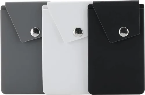 Miniatura 15 de Billetera de silicona para teléfono, soporte para tarjetas para la parte posterior de la funda del teléfono, cartera de identificación/tarjeta