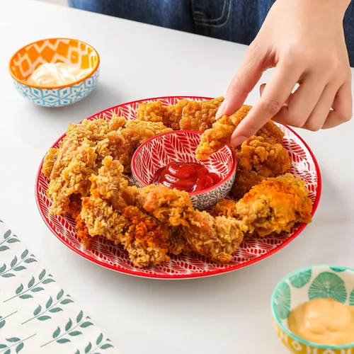 Miniatura 8 de KitchenTour Juego de Platos para Salsa de Soja de 2.7 oz, Juego de Cuencos de Cerámica para Salsas, Cuencos de Porcelana para Salsas de Inmersión
