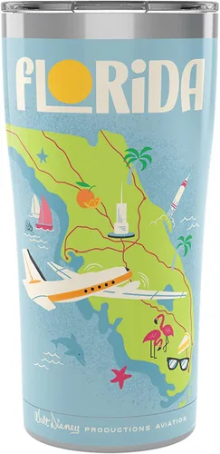 Miniatura 10 de Tervis Disney Mickey Mouse One : Walt's Plane - Póster de viaje de Nueva Orleans, vaso aislado de triple pared mantiene las bebidas frías