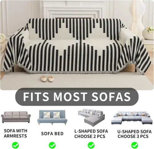 Miniatura 6 de HAOMAIJIA Fundas de sofá Boho para sofá de 3 cojines, fundas de sofá para mascotas, suaves, gruesas, antideslizantes para perros, lavables, fundas