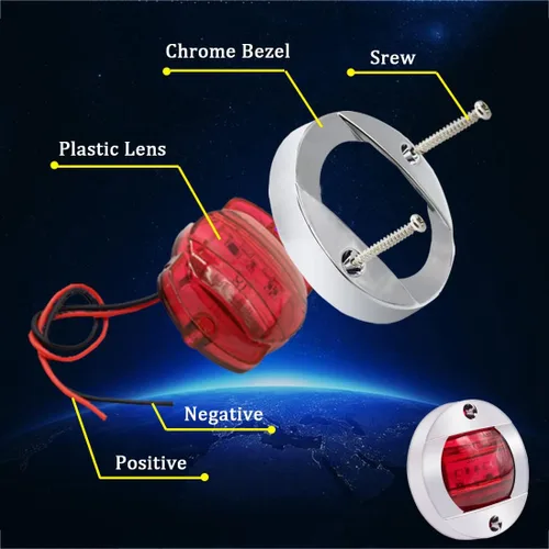 Miniatura 2 de Boaton Luces LED de pesca nocturna, cortesía, cubierta, luces de navegación para barcos, rojo Luces interiores rojas