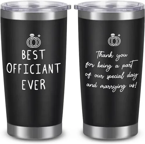Taza de café de regalo oficial de boda, regalo de novia y novio, regalo de agradecimiento para oficiante de boda, taza oficial de 20 onzas, taza de