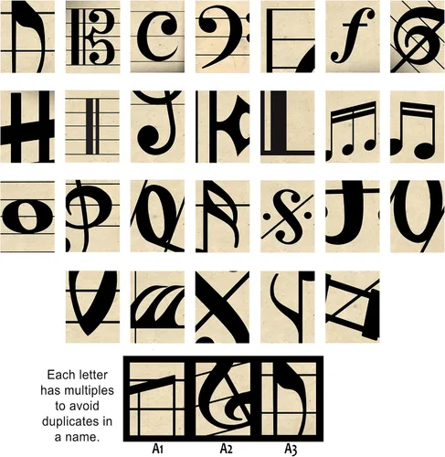 Miniatura 3 de Personal-Prints MUSIC - Decoración artística con nombre personalizado o regalo para el músico o profesor de música, piano personalizado o cualquier