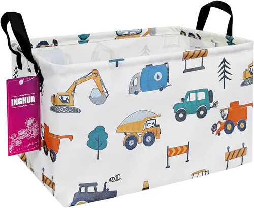 Miniatura 8 de Cesta de Almacenamiento Rectangular Organizador de Tela para Juguetes, Libros, Ropa, Regalos, Mascotas - Perfecto para Hogar, Oficina, Guardería