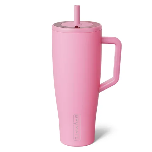 Miniatura 22 de BrüMate Era Vaso térmico con asa y pajilla, 40 onzas, 100% a prueba de fugas, con tapa, hecho de acero inoxidable, base apta para portavasos, moca