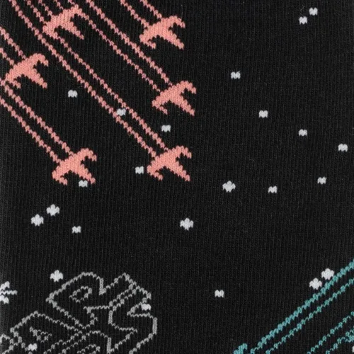 Miniatura 4 de Cufflinks Inc. Calcetines X-Wing Tie Fighter Battle para hombre, Negro
