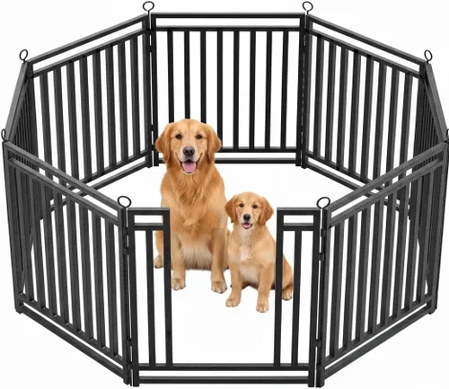 Miniatura 9 de Valla para perros para exteriores e interiores, 40 pulgadas de altura, 16 paneles de corral para perros grandes, medianos y pequeños, corral