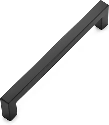 Miniatura 13 de Ravinte Paquete de 5 manijas cuadradas de latón cepillado para cajones de cocina de 6-1/4 pulgadas, tiradores de acero inoxidable para cajones