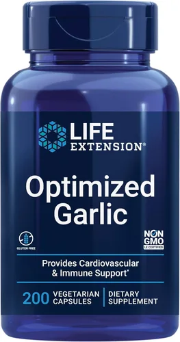 Life Extension Ajo optimizado, cápsulas estandarizadas para la salud del corazón, apoyo inmunológico, desintoxicación celular y función plaquetaria