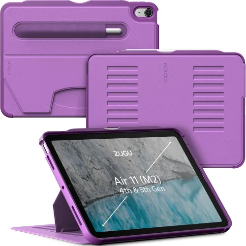 Miniatura 10 de ZUGU CASE Para iPad Air 11 M4 2026/M3 2025/M2 2024 iPad Air 4 y 5 de 10.9 pulgadas (2020/2022) – Protector ultrafino, soporte magnético, cubierta