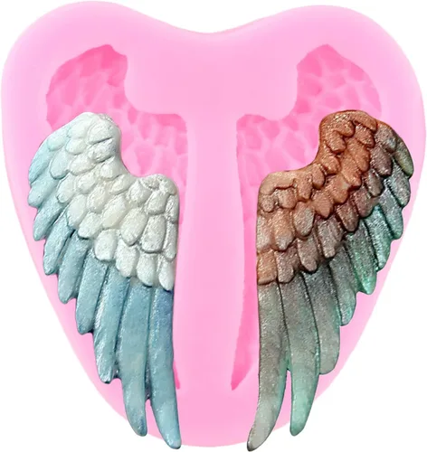 Miniatura 6 de ZiXiang Molde de silicona para bebé, alas de ángel, moldes para fondant, moldes de silicona de querubín de ángel para baby shower, decoración