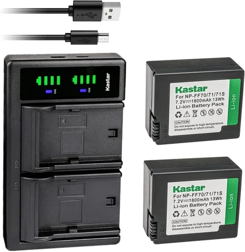 Miniatura 5 de Kastar NP-FF70 LTD2 - Cargador de batería USB compatible con Sony DCR-IP200K, DCR-IP210, DCR-IP210E, DCR-IP220, DCR-IP220E, DCR-IP220K, DCR-IP45