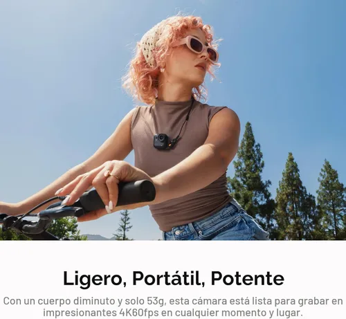 Miniatura 3 de Insta360 GO Ultra - Cámara de vlogging 4K pequeña, manos libres, cámara POV, sensor de 1/1.28 pulgadas, peso de 1.87 oz, FOV de 156°, duración