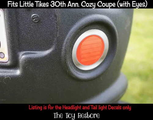 Miniatura 4 de Calcomanías de repuesto para faros delanteros y luces traseras de Little Tikes 30th Cozy Coupe Car