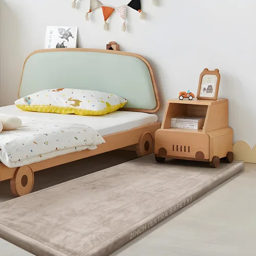 Miniatura 11 de Huloo Sleep Alfombra de juego para bebé para piso, 47 x 47 pulgadas (beige)