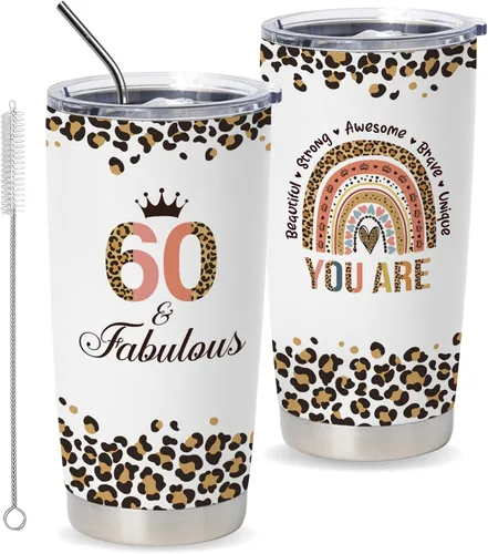 Vivulla68 Regalos de feliz cumpleaños 60 para mujeres, regalo de cumpleaños 60 para mujeres, regalos para mujeres de 60 años, regalos de cumpleaños