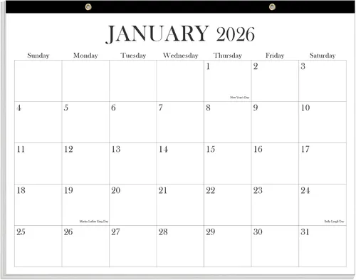 Miniatura 12 de Calendario de escritorio 2026-18 meses, de enero de 2026 a junio de 2027, calendario 2026-2027 con papel grueso para organización escolar en Beige