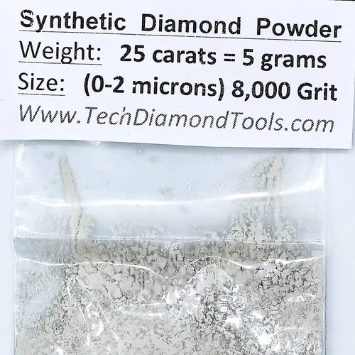 Miniatura 18 de TechDiamondTools Polvo de diamante para pulir vidrio, cuarzo, mármol, piedra, piedra, parabrisas, travertino, grano 14,000, grano 14,000, 0-1
