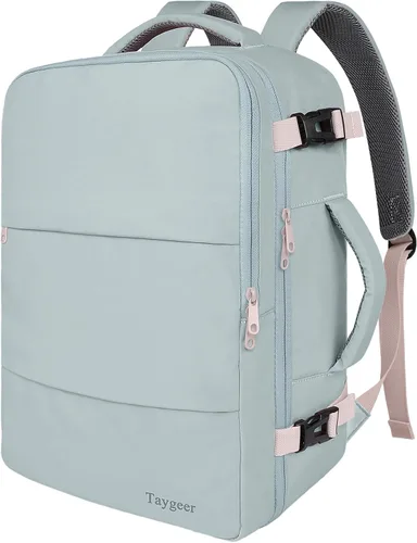 Miniatura 10 de Taygeer - Mochila de viaje para mujeres, mochila de cabina con puerto de carga USB y bolsa para zapatos, mochila TSA para laptop de 15.6 pulgadas