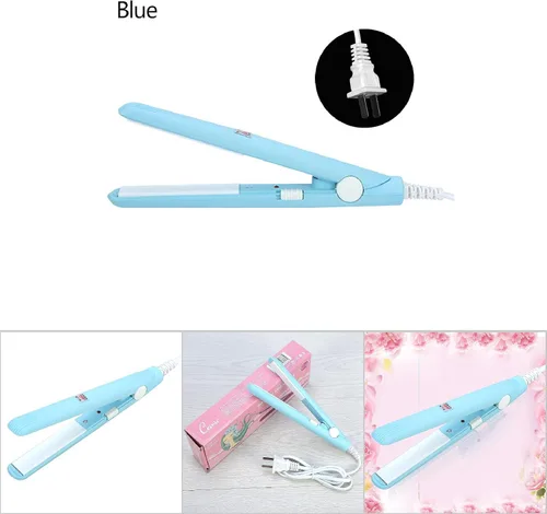Miniatura 4 de Mini plancha de pelo, 2 en 1, mini plancha de pelo de cerámica turmalina, rizador de calor de plancha plana, plancha para alisar el cabello
