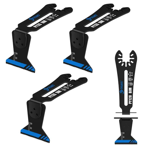 Miniatura 12 de Cuchillas oscilantes universales bimetálicas con soporte de acero inoxidable, cuchillas multiherramienta de 1-1/2 pulgadas para madera y clavos
