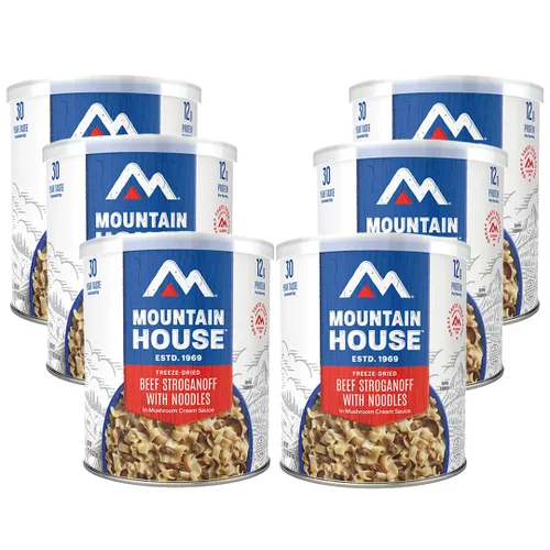 Miniatura 10 de Mountain House Fettuccine Alfredo liofilizado con pollo #10 lata – 9 porciones por lata – Alimento enlatado de supervivencia de emergencia
