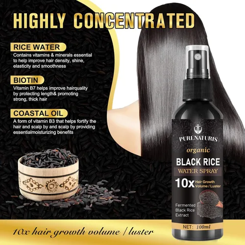 Miniatura 6 de PureNaturis Aceite de ricino y jengibre para el crecimiento del cabello, suero sin enjuague para hombres y mujeres, eficaz para la pérdida