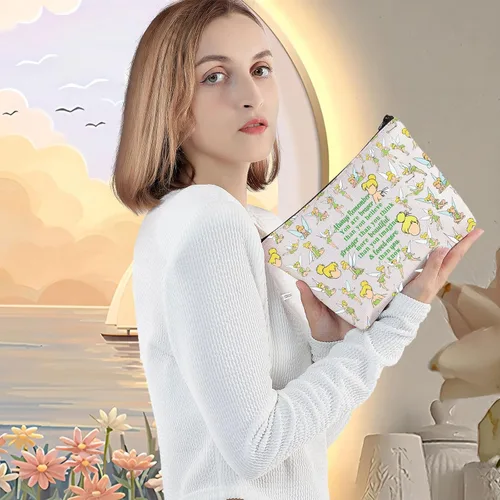 Miniatura 5 de LEVLO Bolsa de maquillaje cosmética de cuento de hadas, regalo inspirado en los fanáticos de Pixie, You Are Braver Stronger Smarter Than You Think