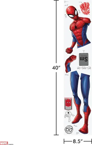 Miniatura 7 de Calcomanía de pared de Spider-Man de Marvel por Wall Palz, adhesivo de vinilo de 25' con interacción de realidad aumentada 3D, decoración temática