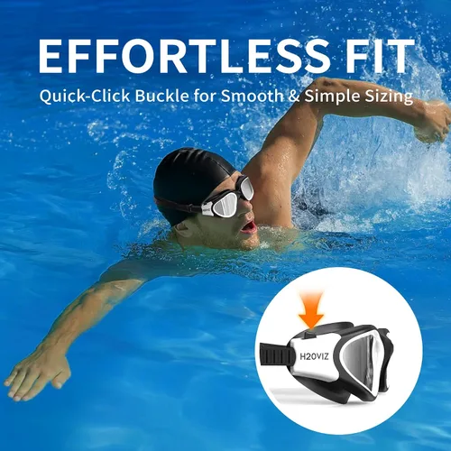 Miniatura 6 de Gafas de natación polarizadas, antivaho y protección UV400, antifugas, incluye tapones para los oídos Pro Swim Hombres Mujeres Adolescentes