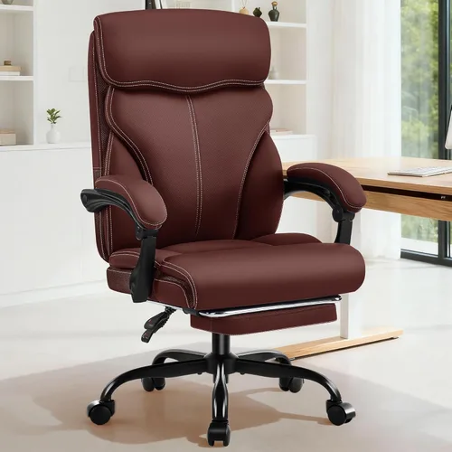 Miniatura 17 de AreShark Silla de oficina – Silla ejecutiva de escritorio cómoda transpirable con respaldo alto y soporte lumbar, silla ergonómica de cuero rodante