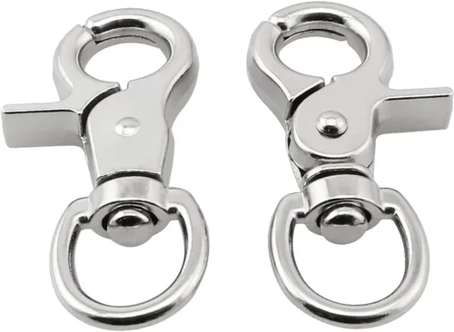 heyous 6 ganchos de presión de aleación de zinc, hebilla de resorte giratoria de 360 grados, clips giratorios de metal resistentes para correas,