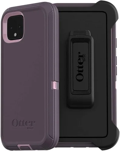 OtterBox Defender Series - Carcasa sin pantalla para Google Pixel 4, color morado (orquídea vinosa/morado noche)