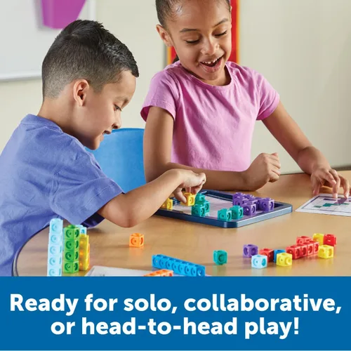 Miniatura 2 de Learning Resources MathLink® Cubes Desafío de Rompecabezas Cerebral, 80 Piezas, Edades 5+, Cubos de Enlace, Cubos Conectores, Elemento Manipulativo