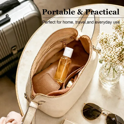 Miniatura 6 de TRENDBOX Paquete de 6 botellas vacías de plástico con tapa abatible para champú, lociones, jabón corporal líquido, crema (1 onza / 1.0 fl oz)