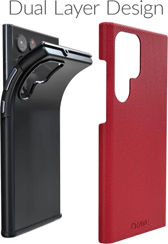 Miniatura 4 de Crave Funda para Galaxy S22 Ultra, Funda De Doble Capa De Protección A Prueba De Golpes Para Samsung Galaxy S22 Ultra 5G (6.8 Pulgadas) - Rojo