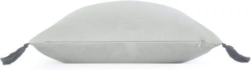 Miniatura 6 de Hofdeco Funda de almohada decorativa neutra solamente, para sofá, sofá o cama, borla sólida gris, 20 x 20 pulgadas